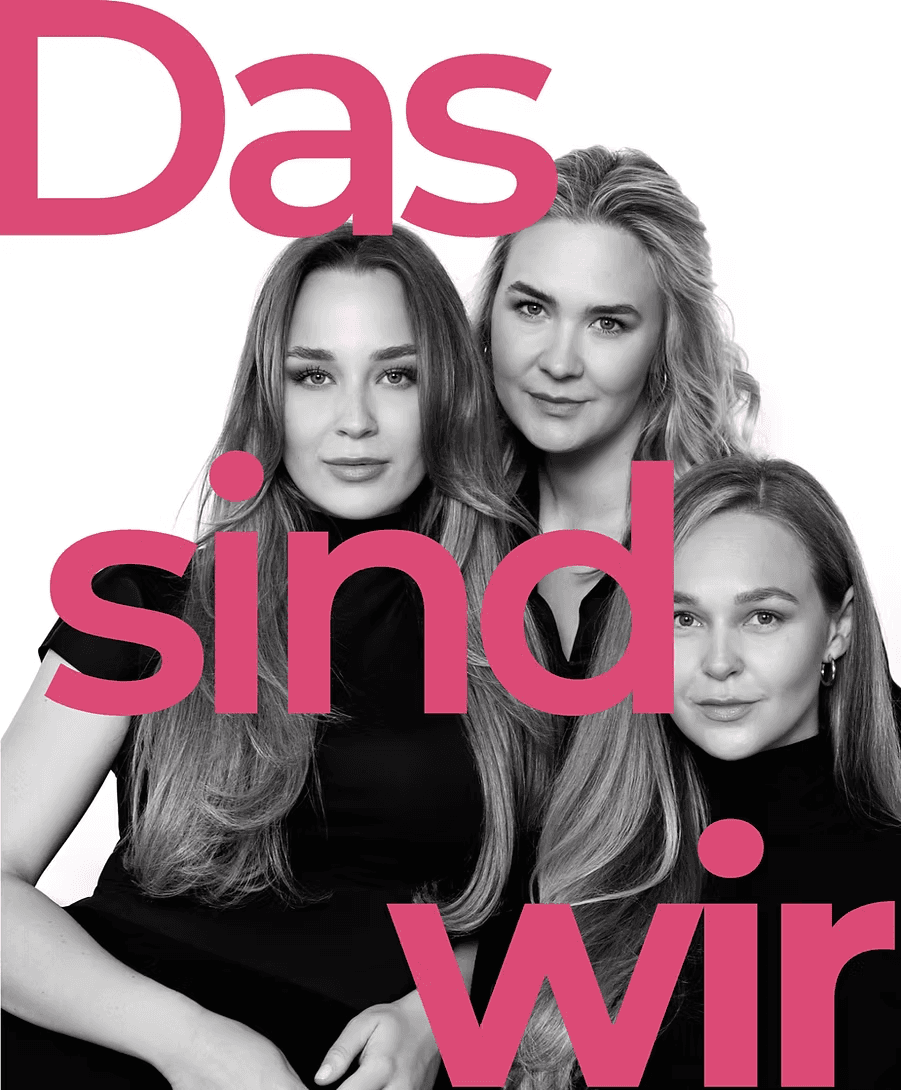 Portrait of a woman with long red hair and closed eyes, gently touching her face with both hands