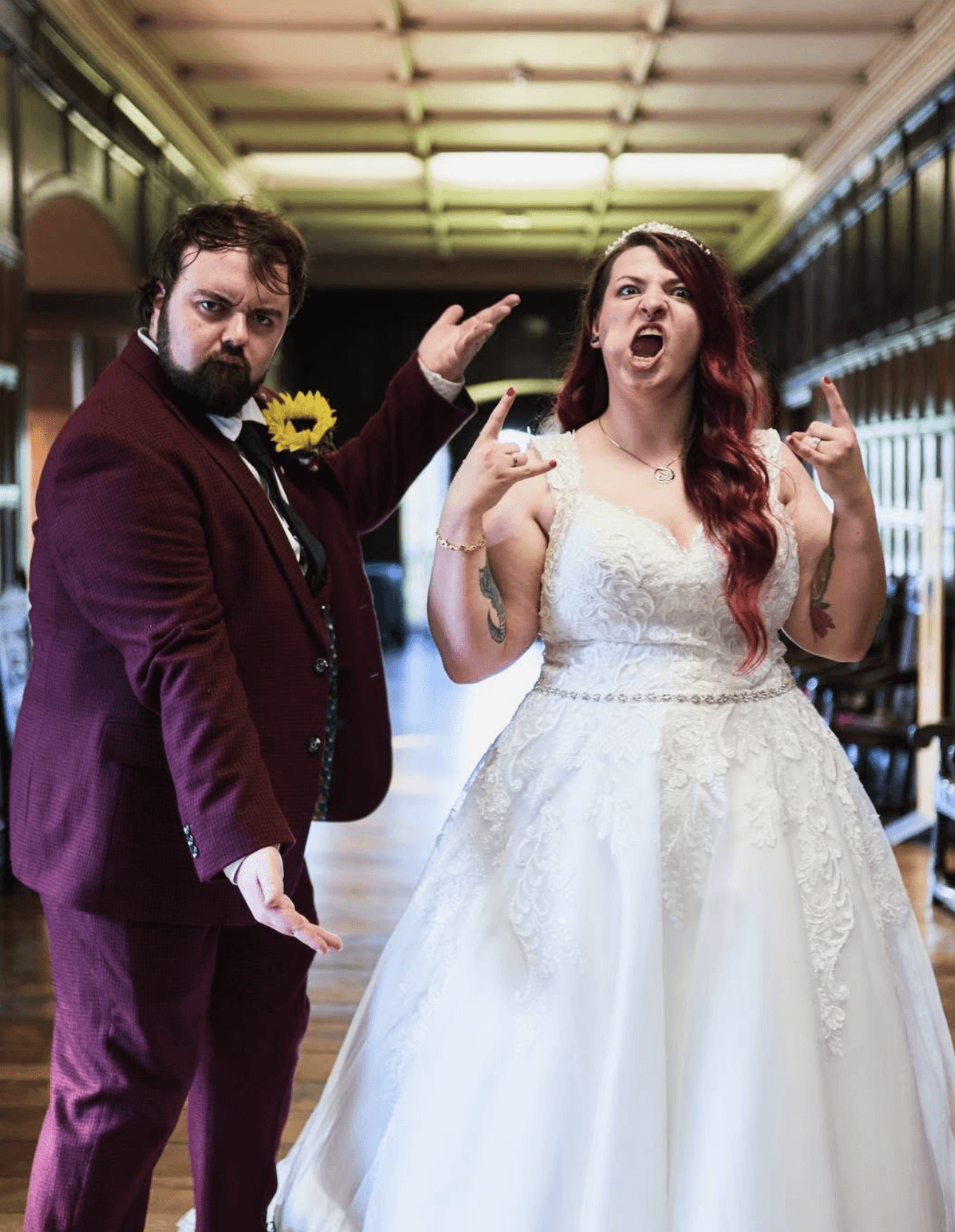 Jack and Billie-Jo on their wedding day