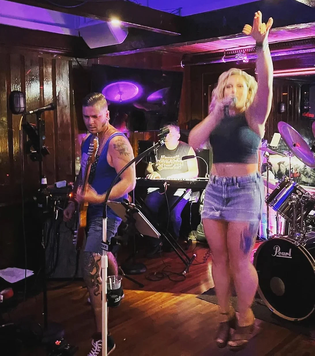 Amy and Johnny performing