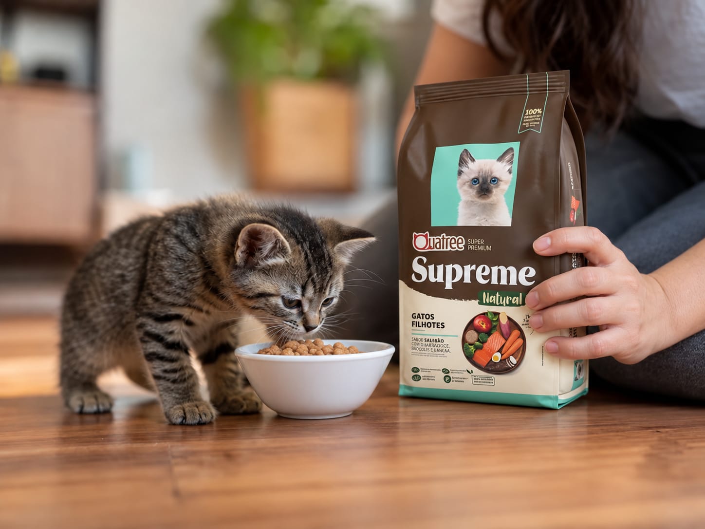 tutora aprendendo com quanto tempo filhote de gato pode comer ração