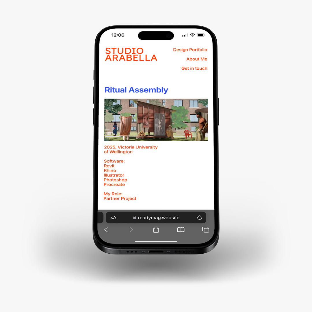 Project page for architecture masters student portfolio.