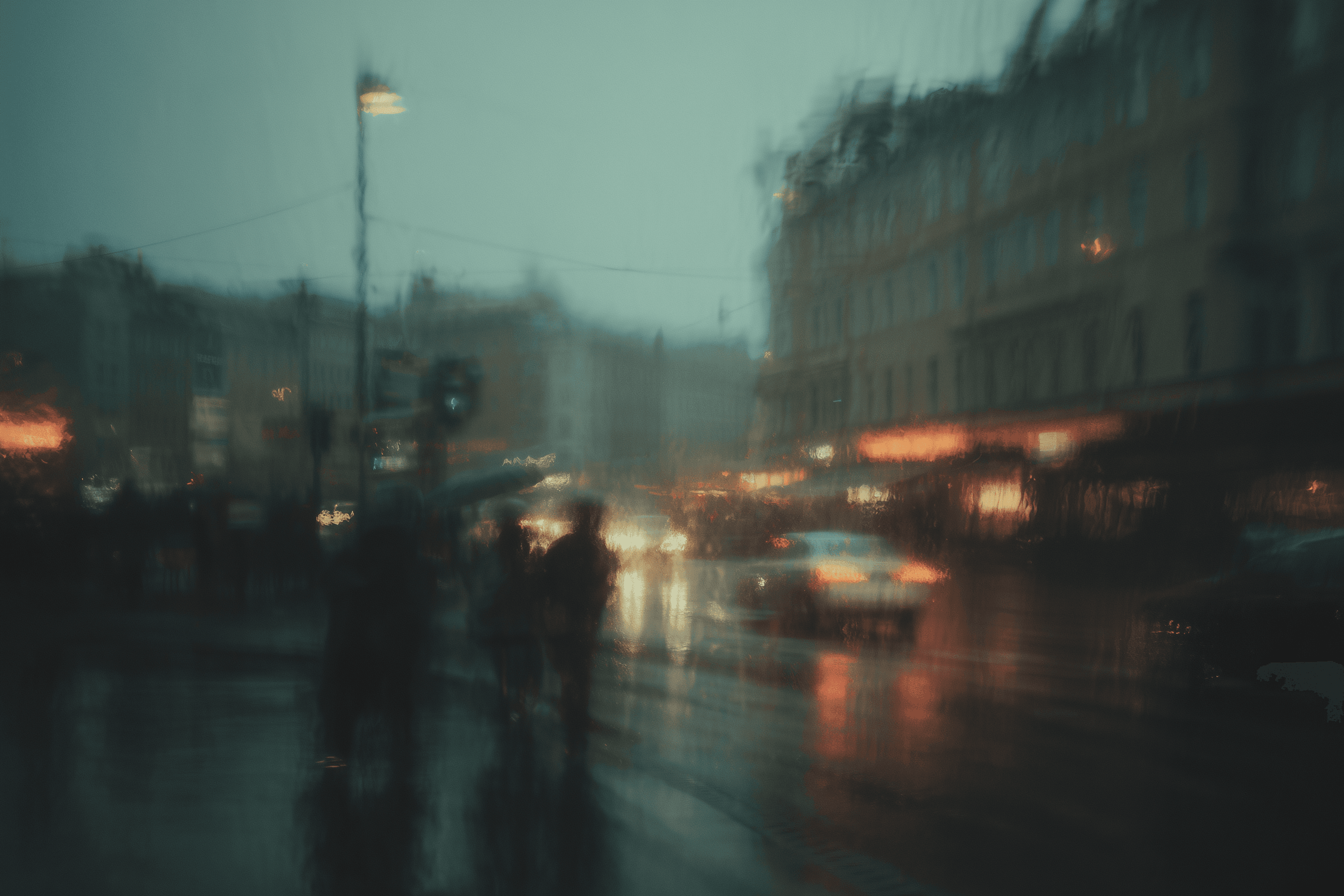 Regnværsdag i storby