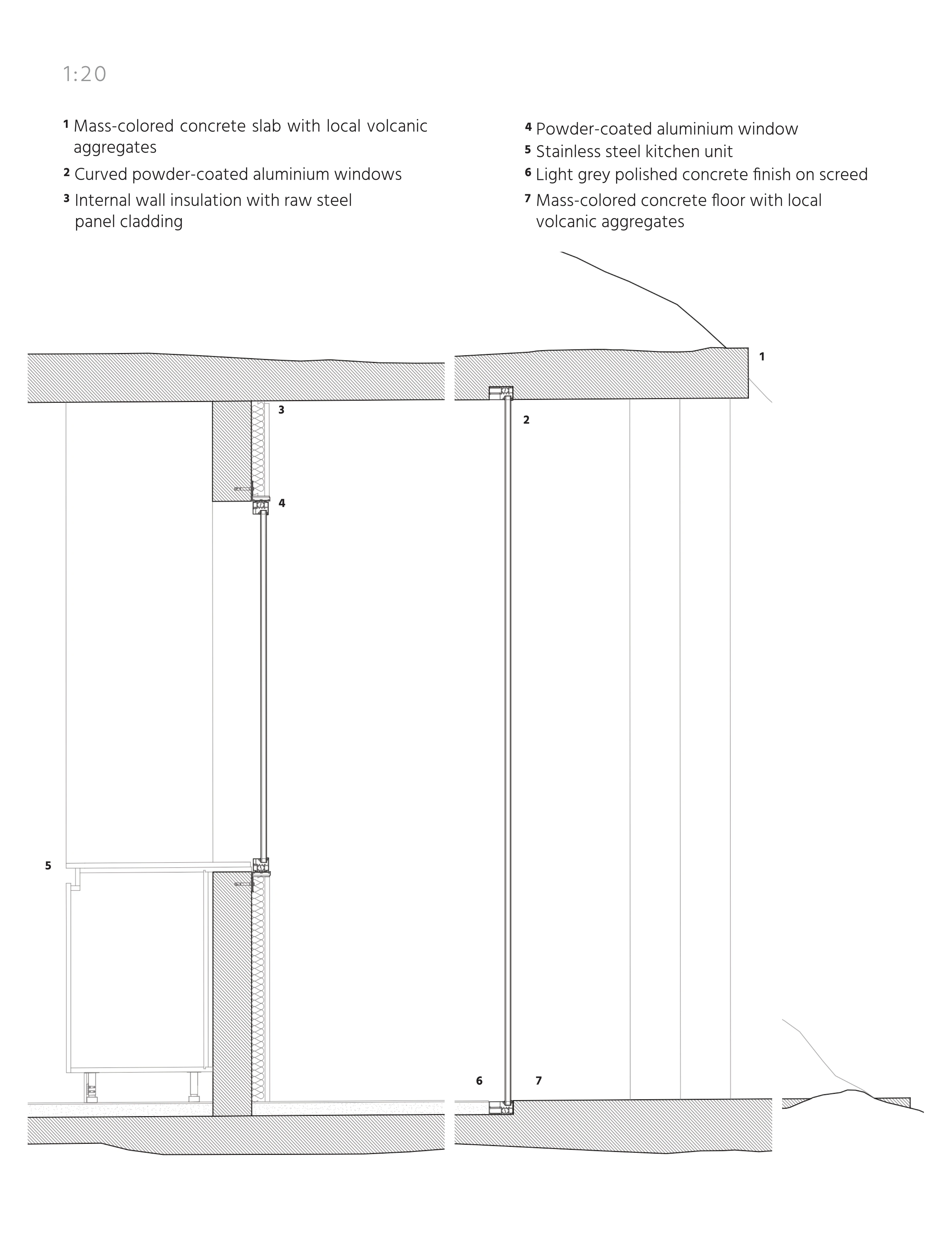 Lava field visitor center plan detail