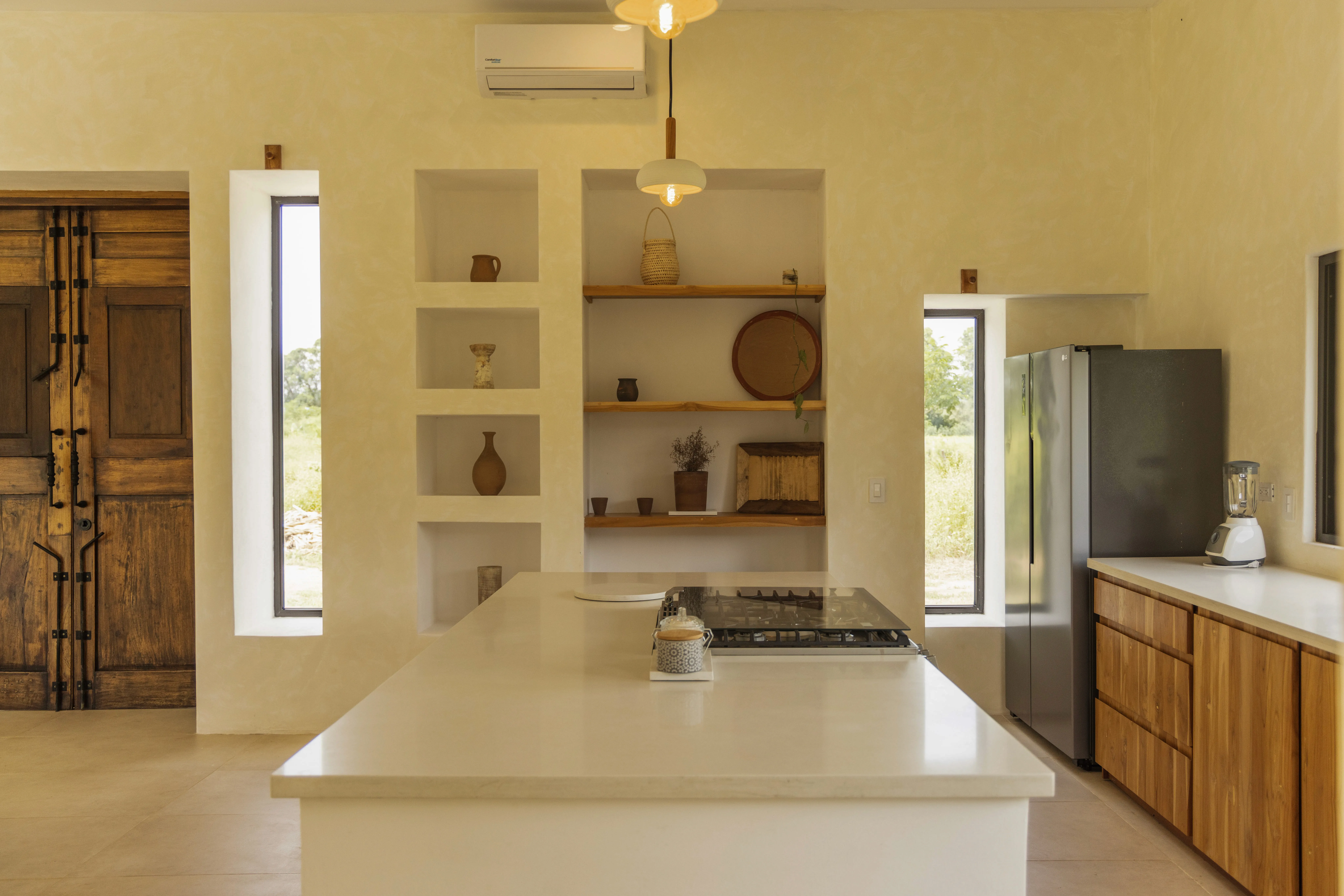 PO Houses tropical residential project by Costa Architecture, Popoyo Nicaragua — kitchen