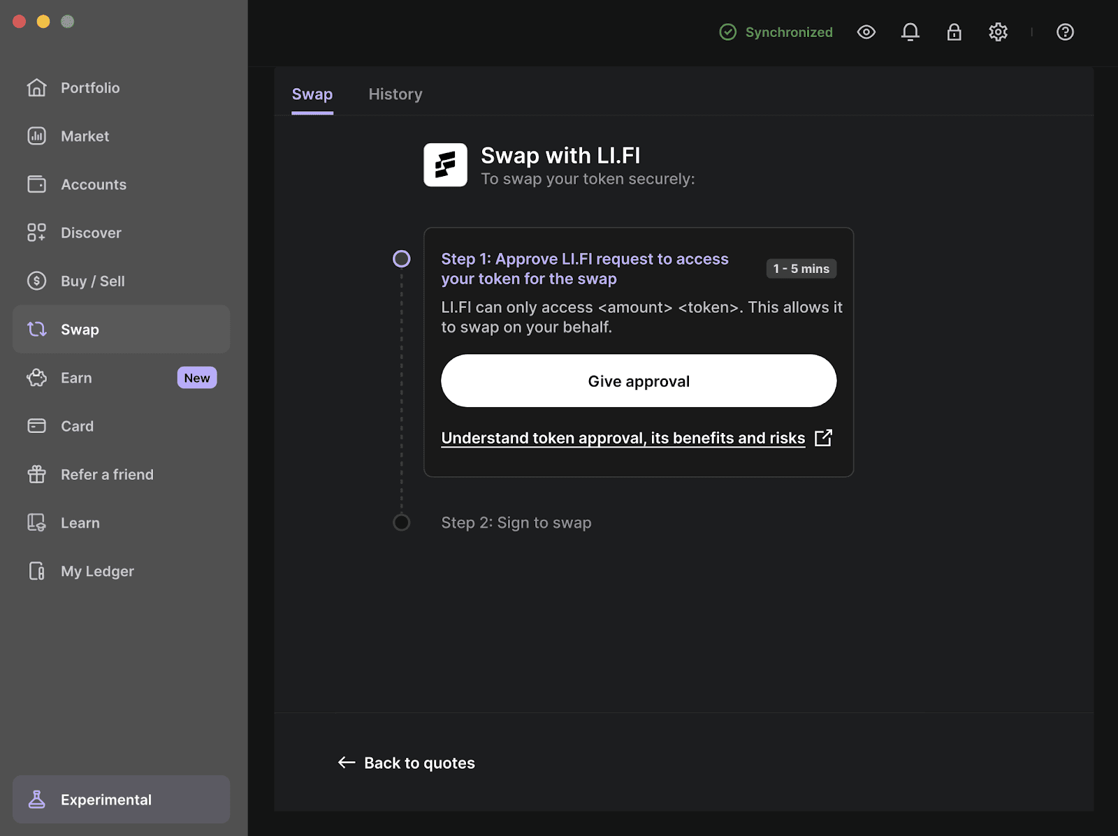 ledger UI