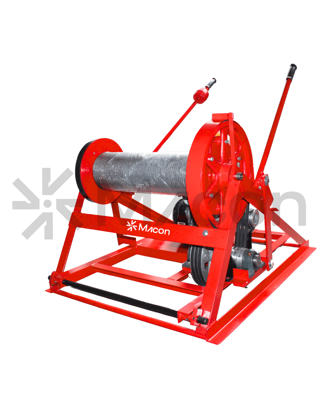 Malacate 1 tonelada con motor a gasolina Macon, maquinaria ligera para construcción en México