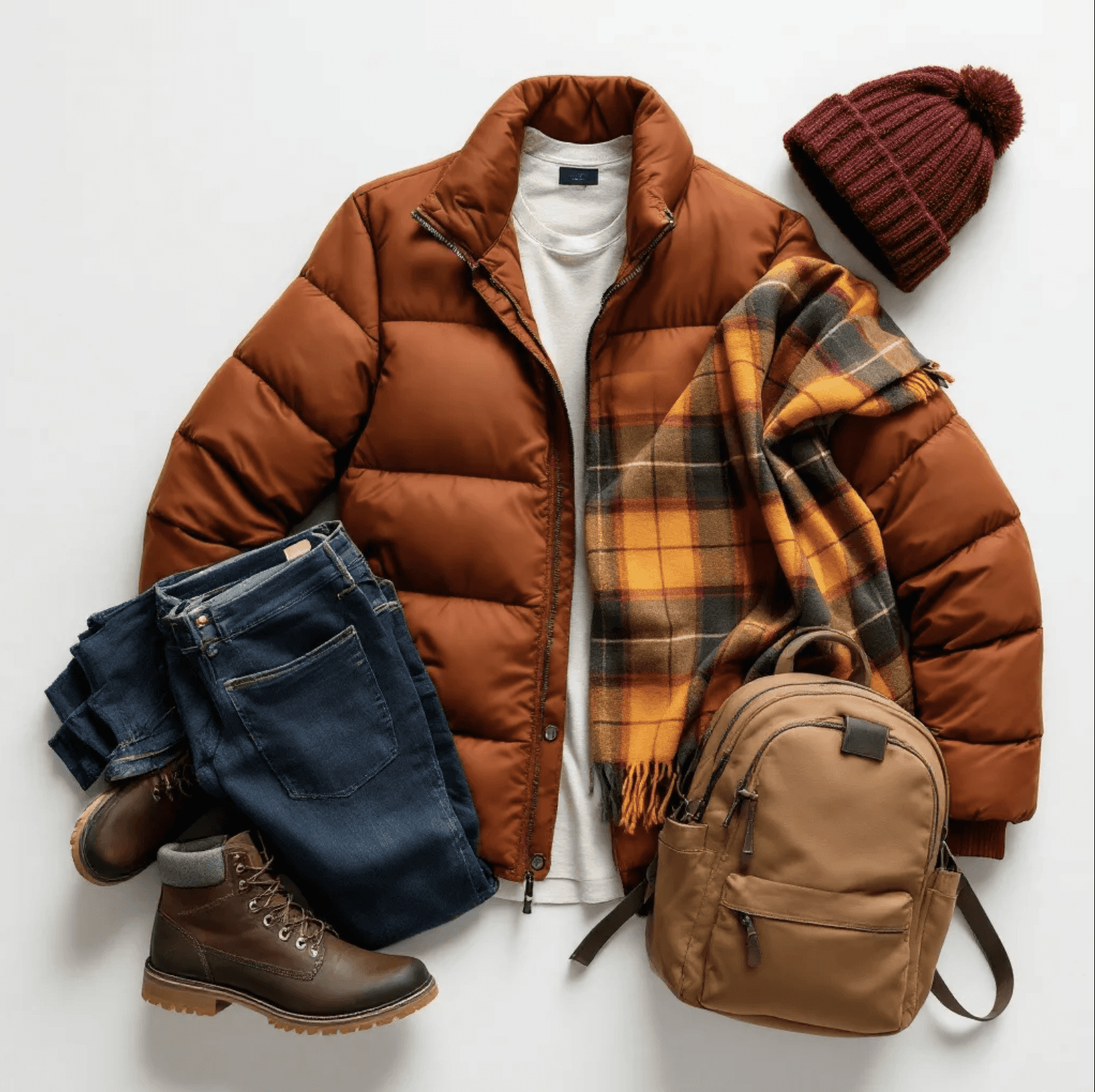 warm autumn outfit idea 3