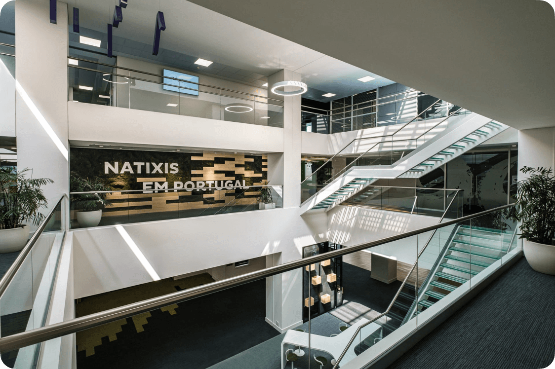 a building with trees and plants