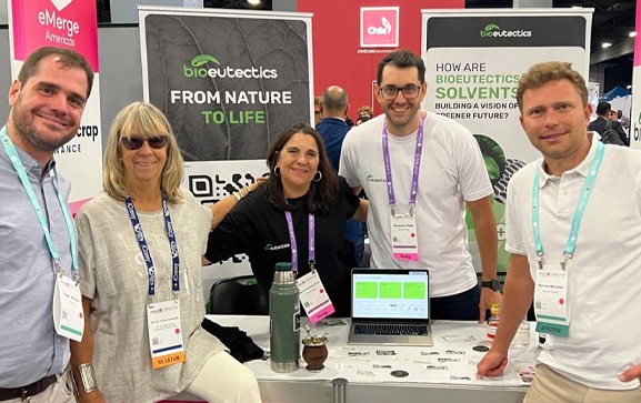 The team of bioeutectics at the biotechnology fair.