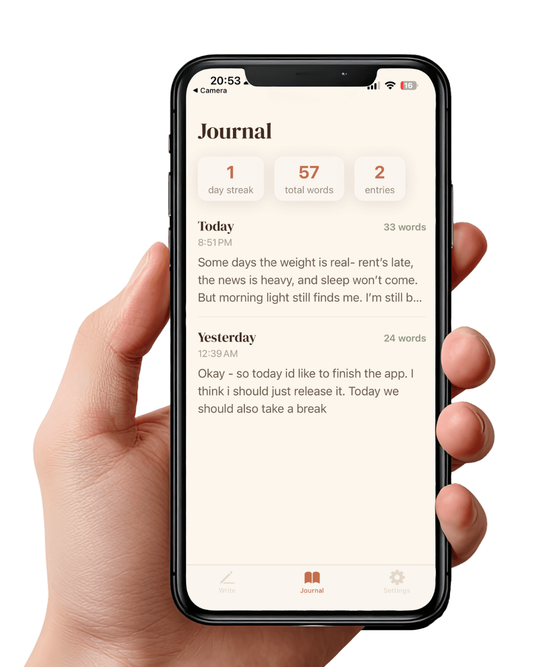 Mobail phone with hand