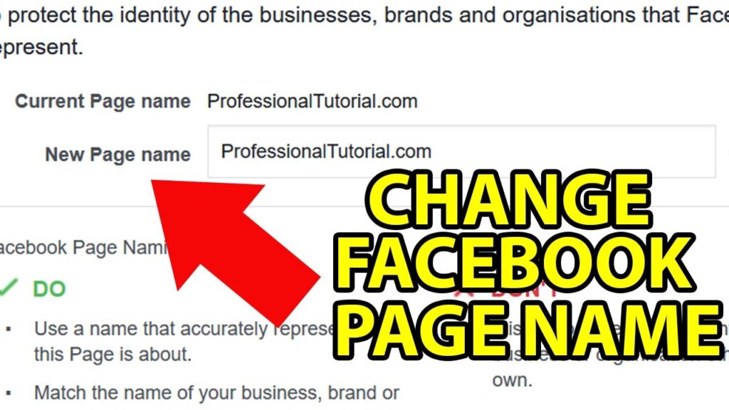 How To Change Facebook Page Name On Your Desktop?