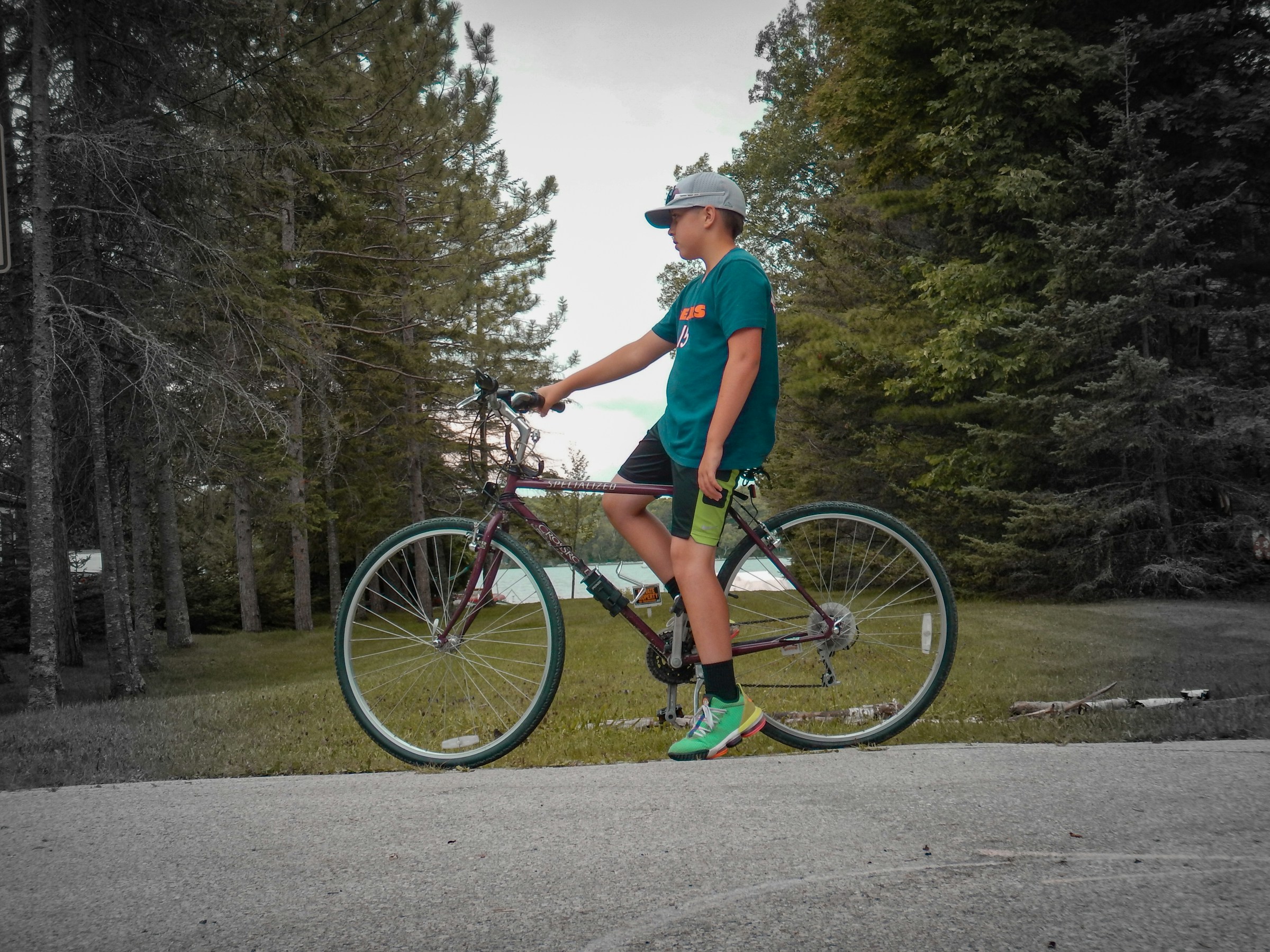 person cycling on a cloudy day - Can You Get Vitamin D on a Cloudy Day?