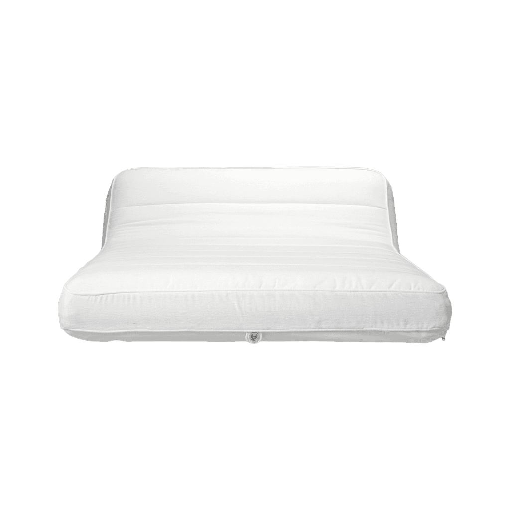Luxury double pool float in all-white plush chenille weave with quilted panels and white base