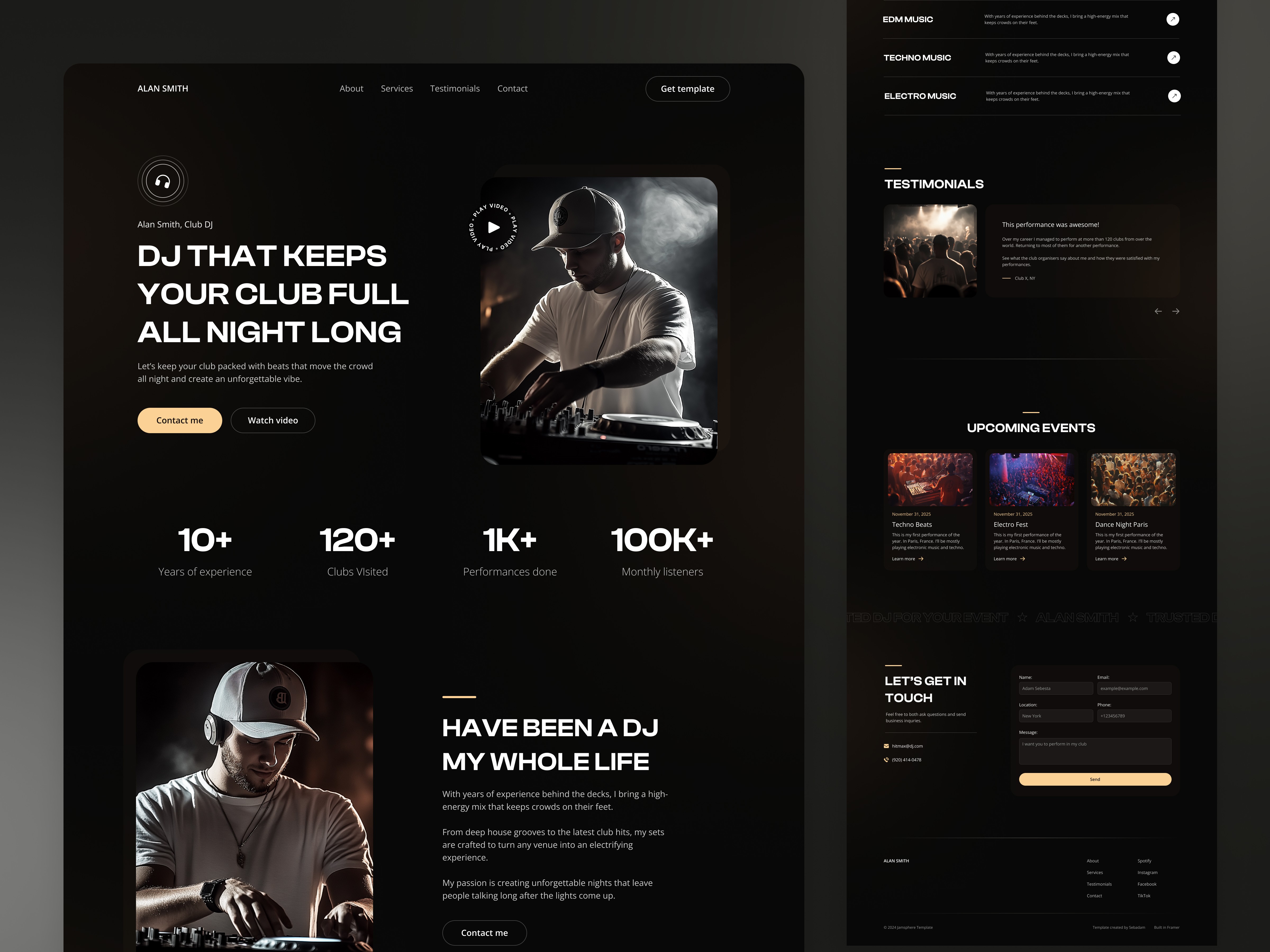 Modern DJ website