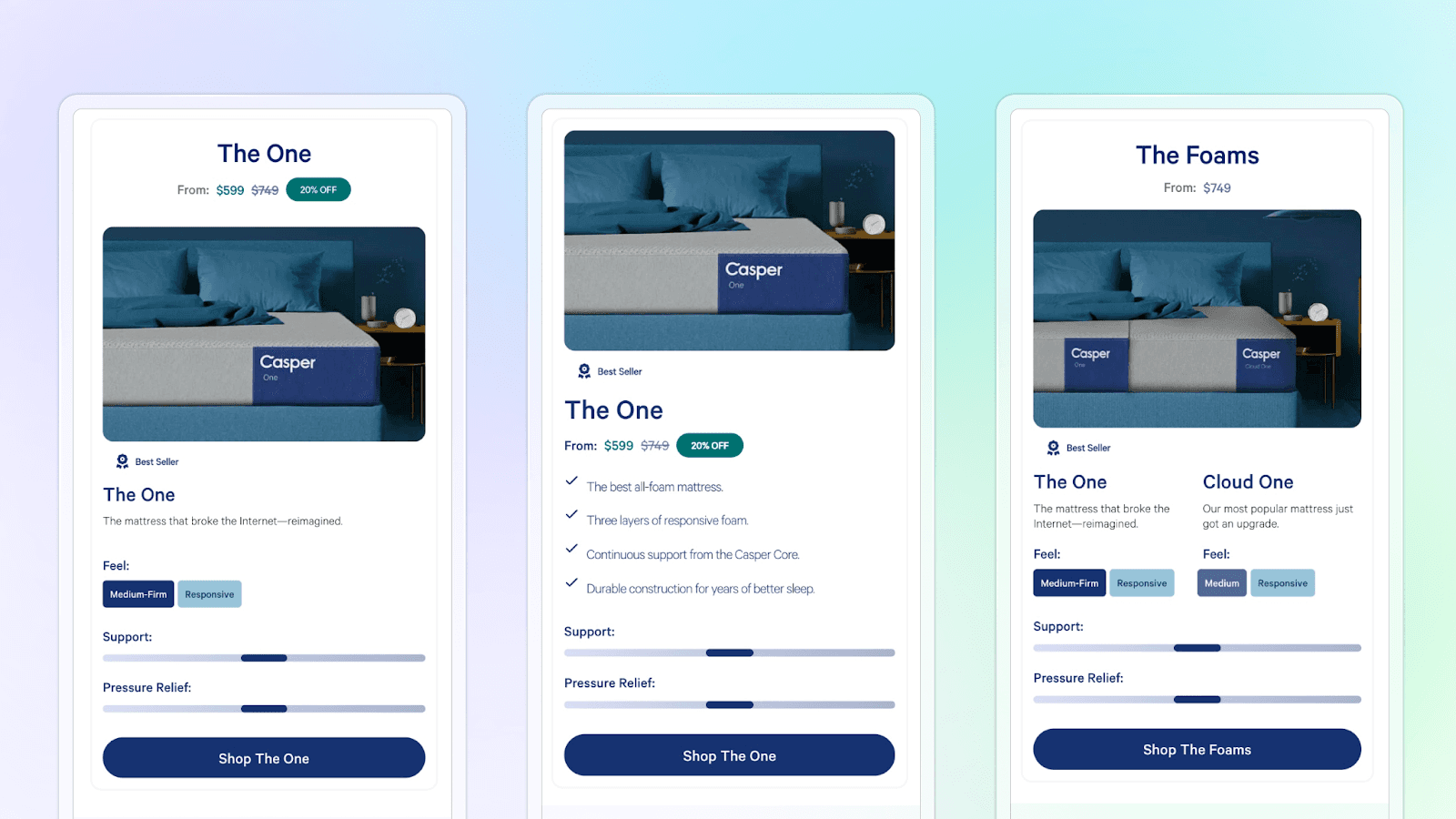 casper mattress card experiement