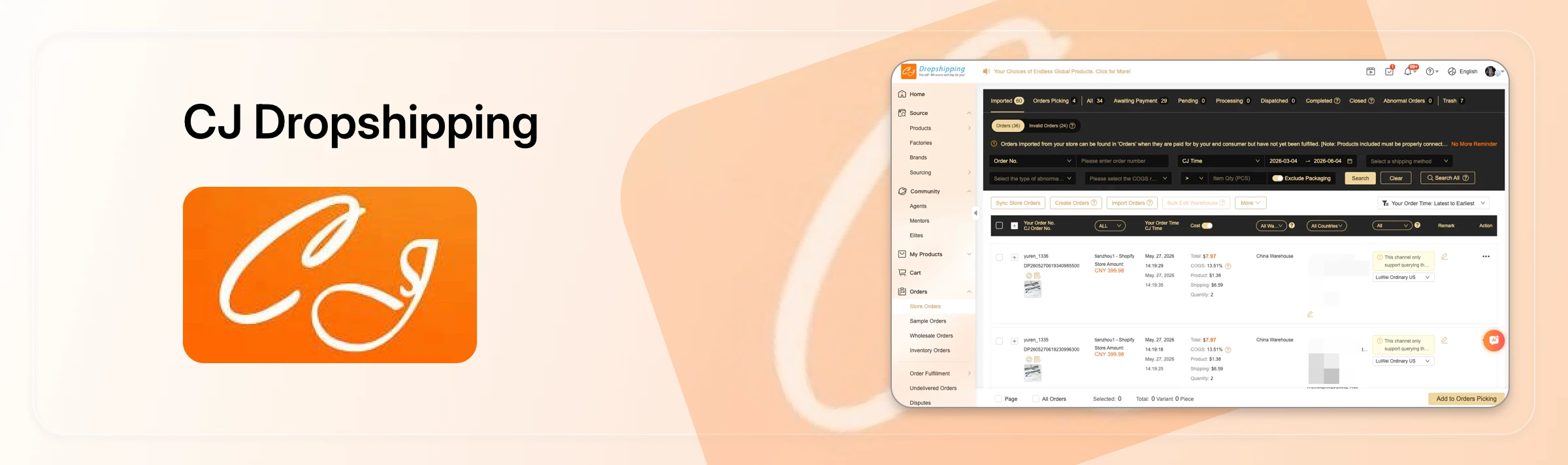 CJ Dropshipping with Shopify