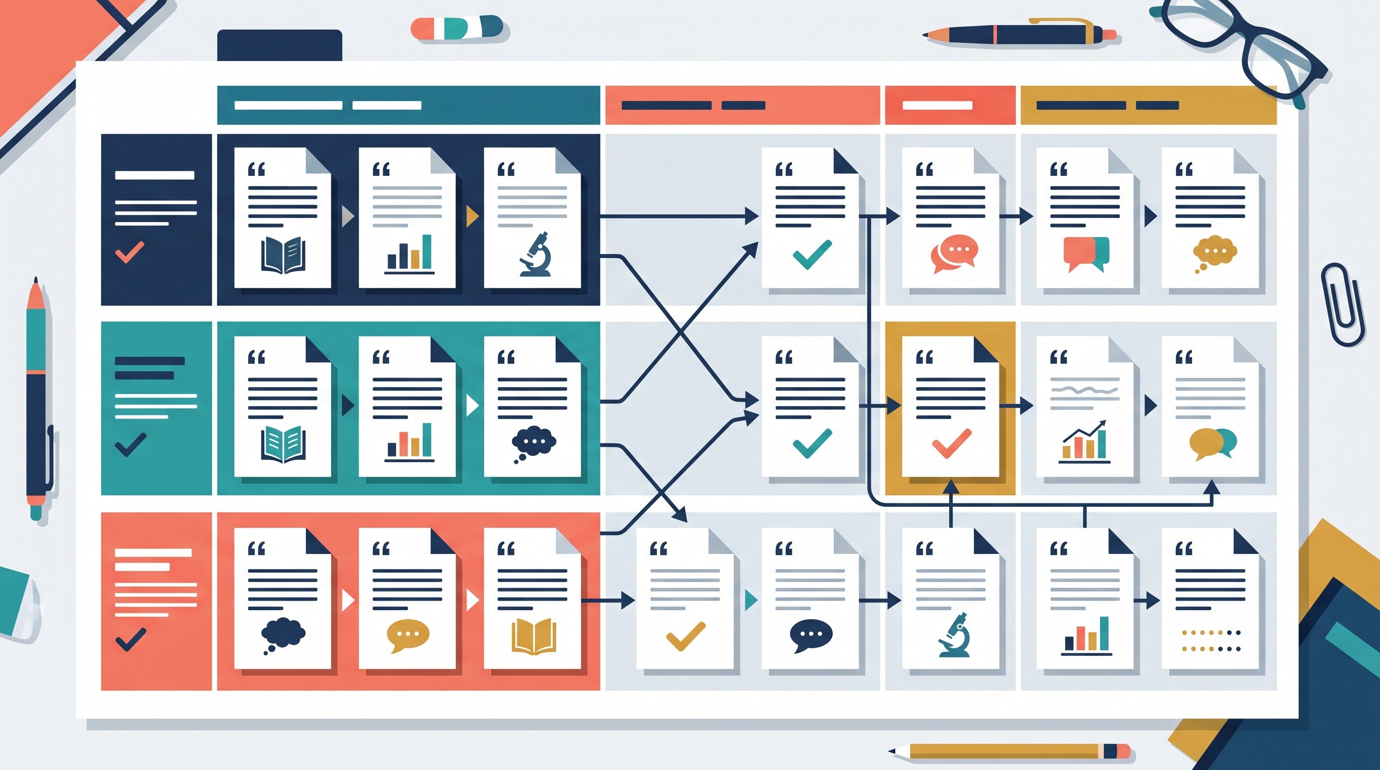 Literature review evidence matrix