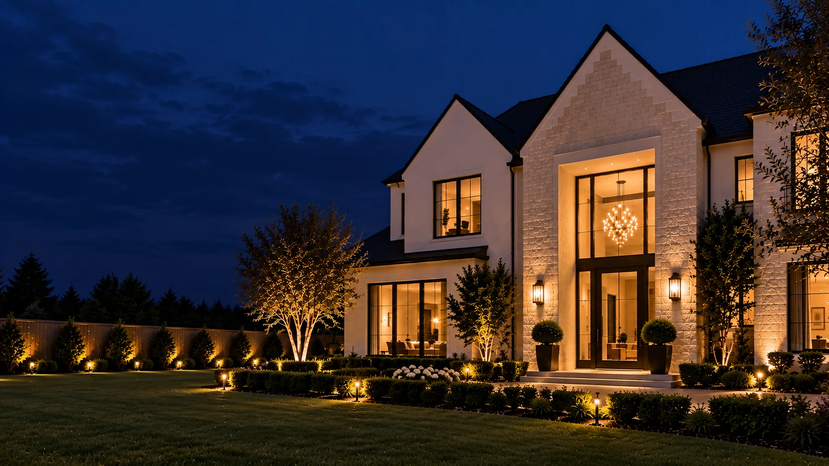 Single-family at dusk — Donna approved