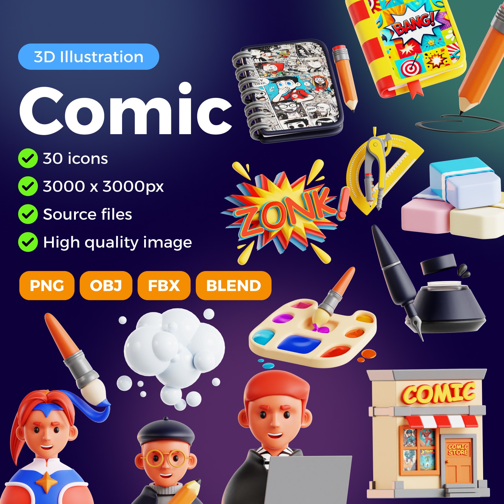 comic-3d-icon-pack