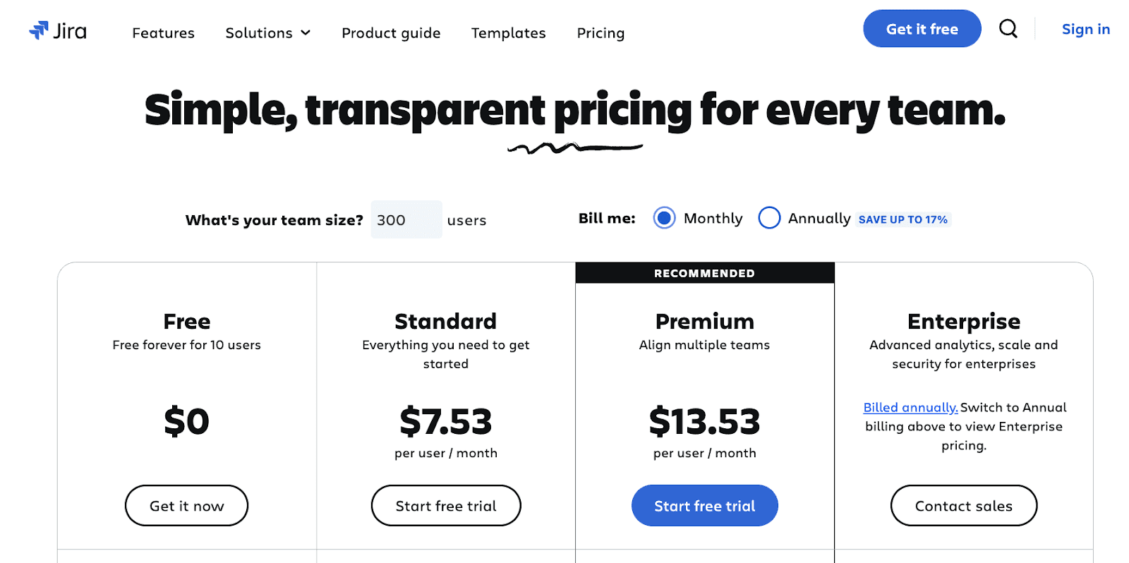 Jira pricing for every team