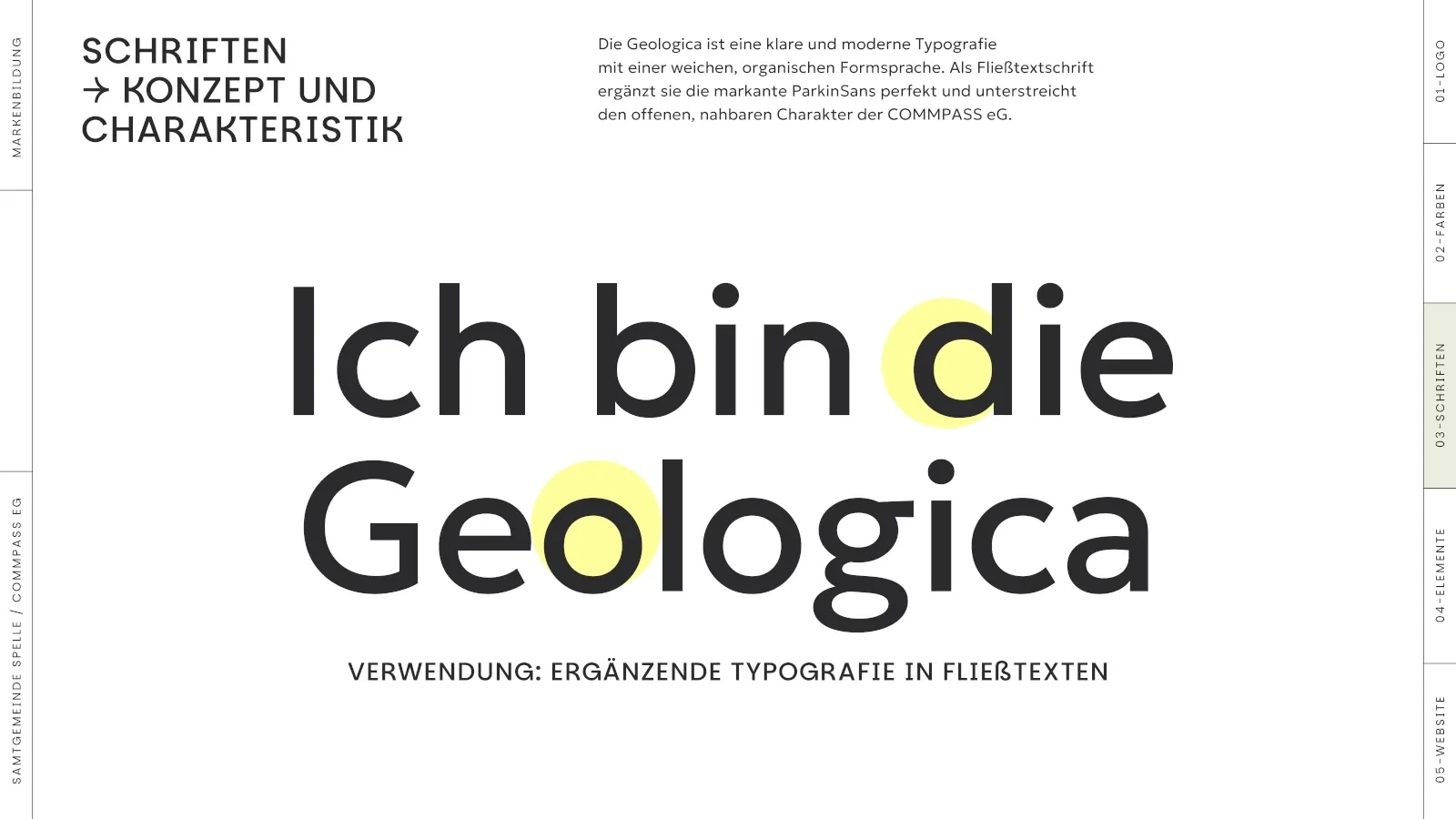 Geologica Schriftart - modernes Schriftbild mit organischen Formen. Geeignet für Fließtexte.