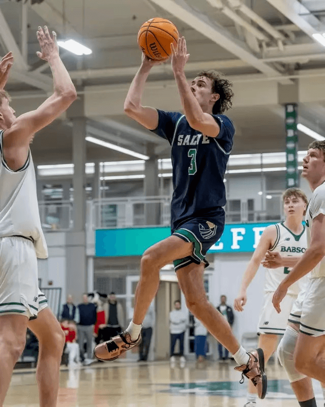 Will Parisi competing during his basketball career