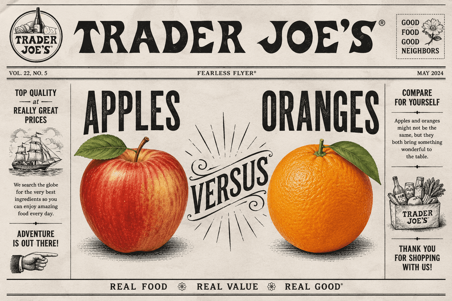 trader joes apples vs oranges