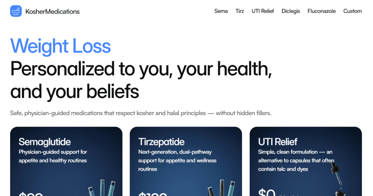 tirzepatide uti Kosher & Halal-Friendly Medications | UTI Relief, Sema & Tirz