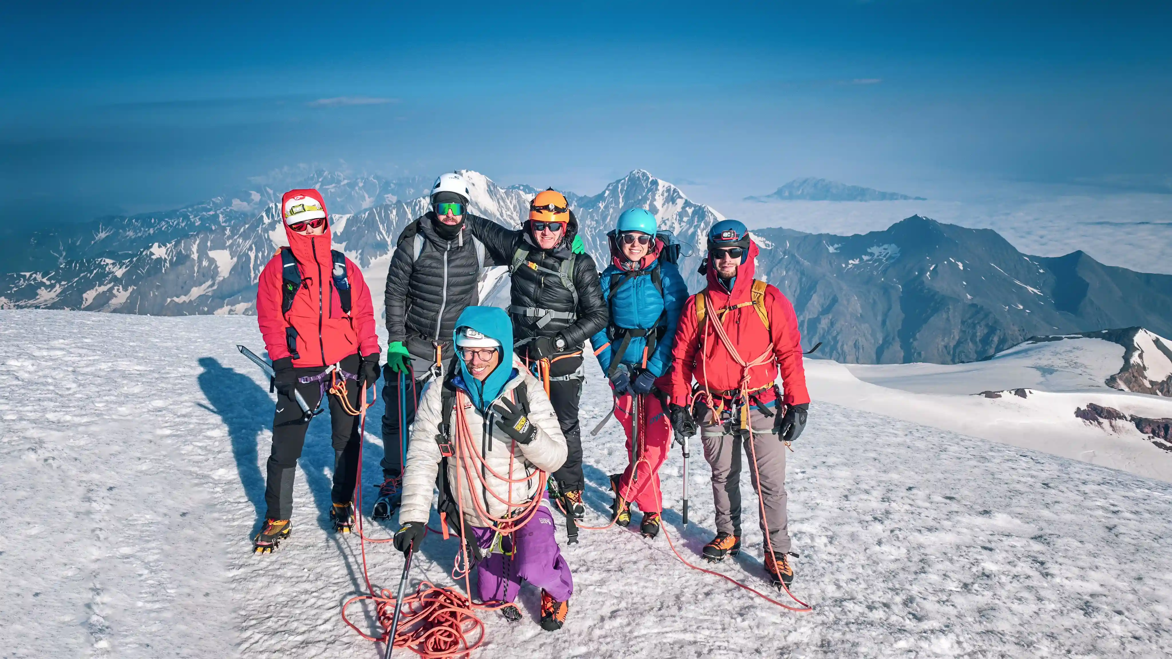 A Kazbek 5054 méter magas csúcsán