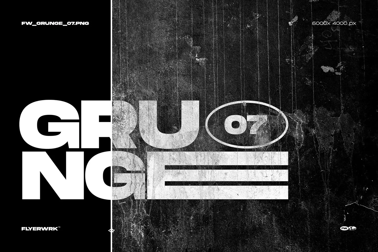 Grunge overlay texture featuring a distressed black background with white grain and vintage eroded elements