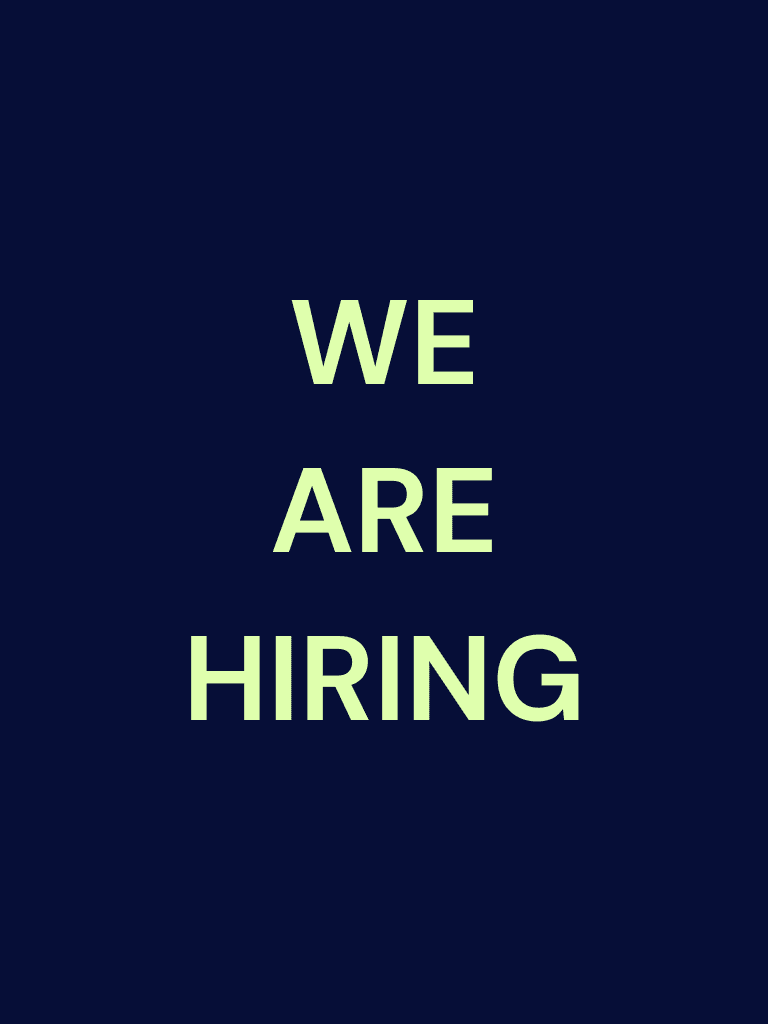 We are hiring