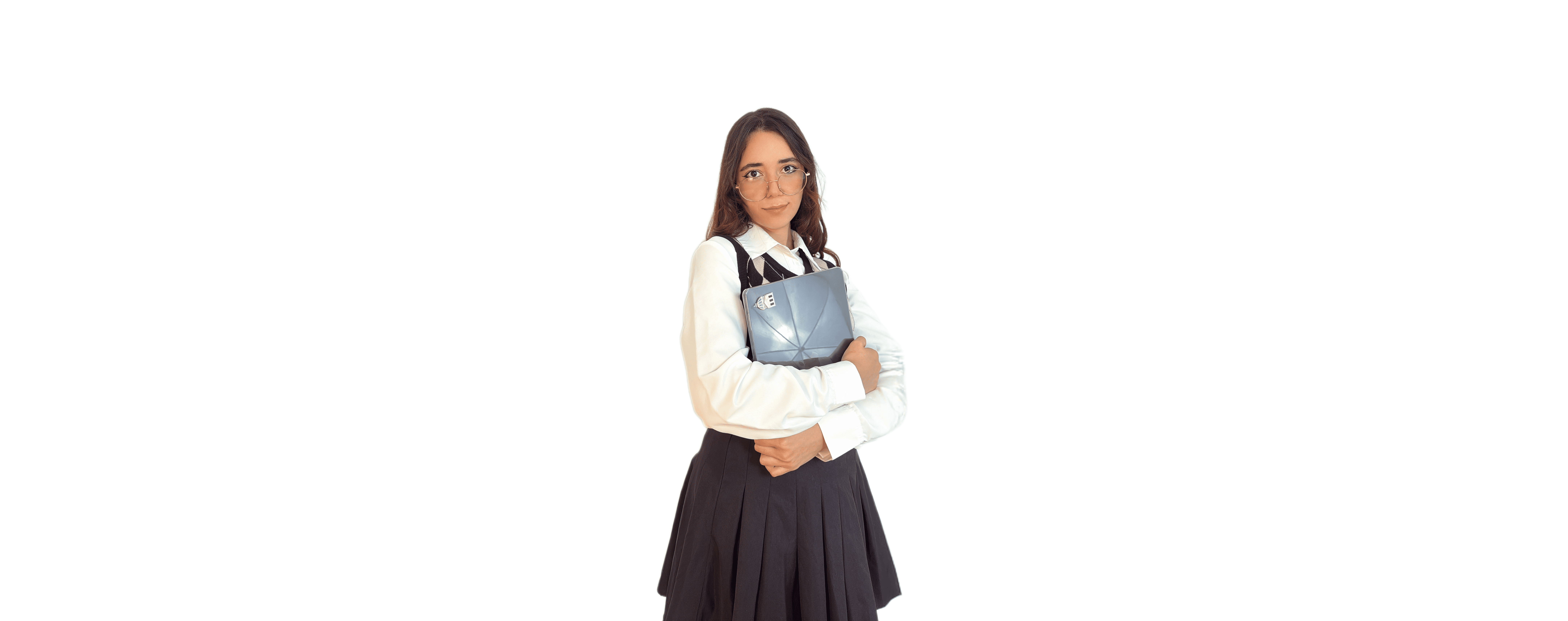 A young girl smiling
