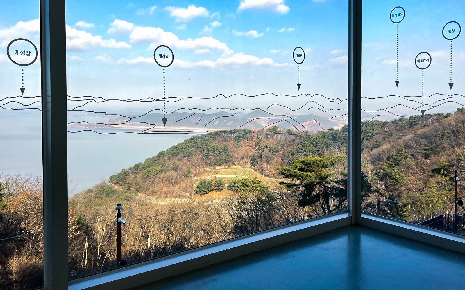 View of the Korean Demilitarized Zone landscape from an observation point on the Paju/Gimpo/Cheorwon tour.