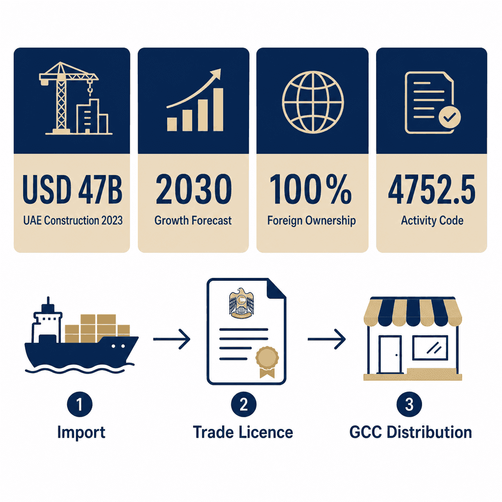 Infographic: Decoration Materials & Partitions Trading License in Dubai
