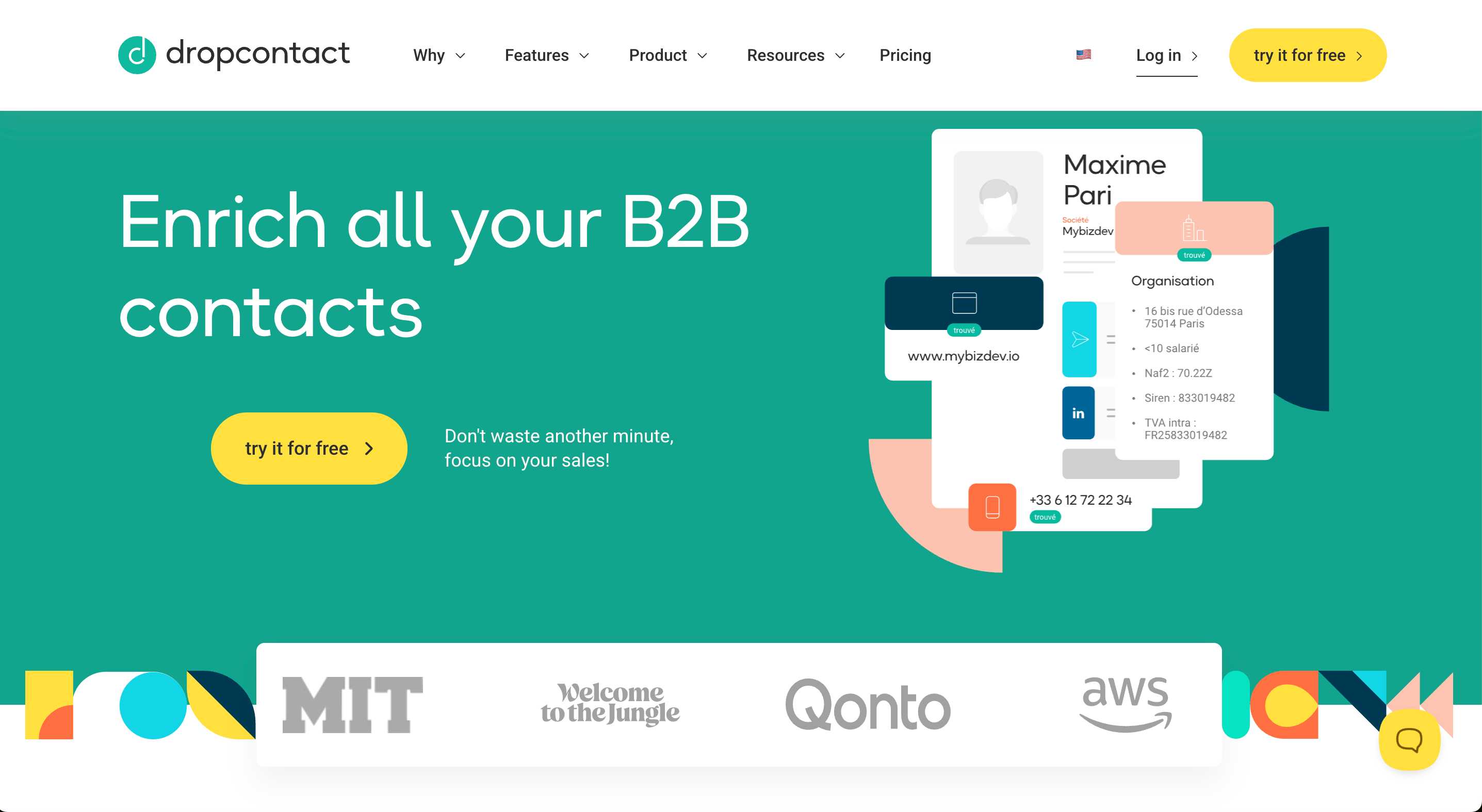 Dropcontact – B2B data enrichment platform