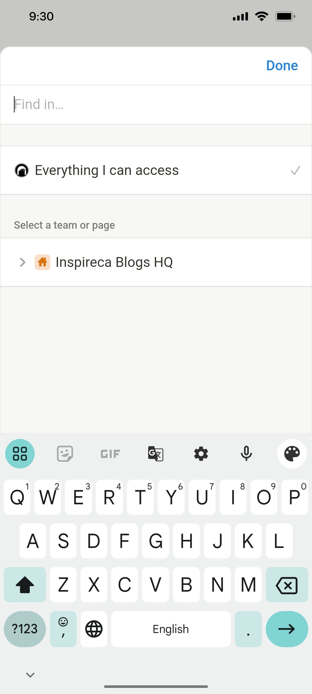 Notion App Done Screen