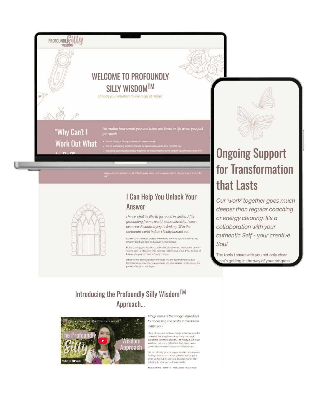website mockup on laptop and smartphone