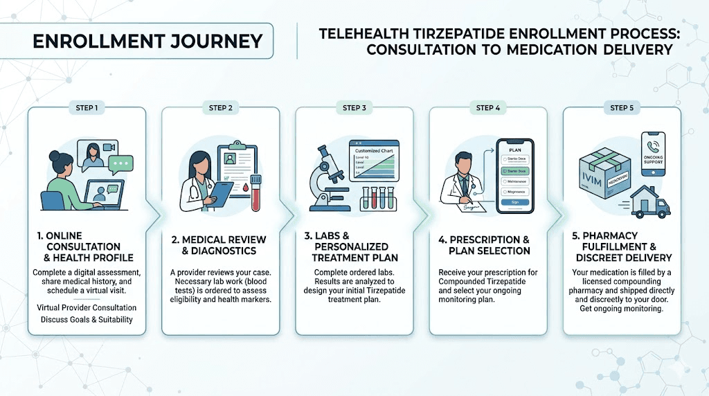 How IVIM Health tirzepatide enrollment process works step by step