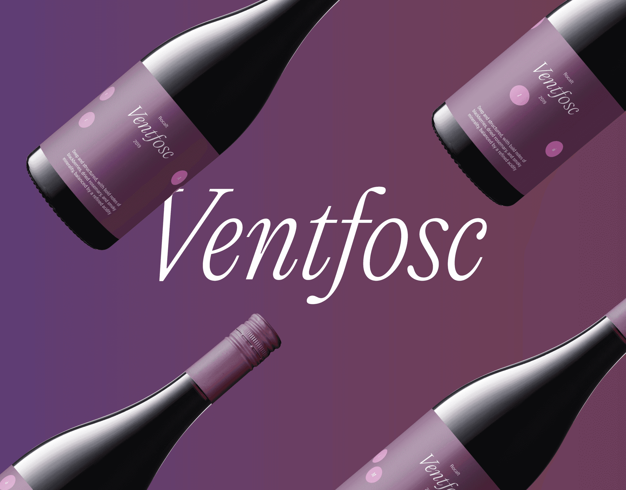 Ventfosc, brand identity and generative wine labels — Núria Gispert — Graphic and web designer
