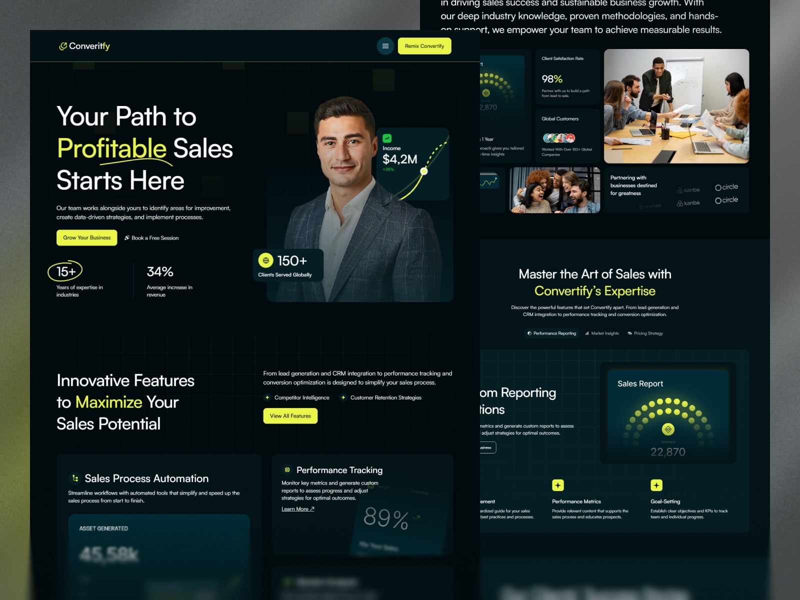 Framer Sales Consulting Agency Screenshot 01