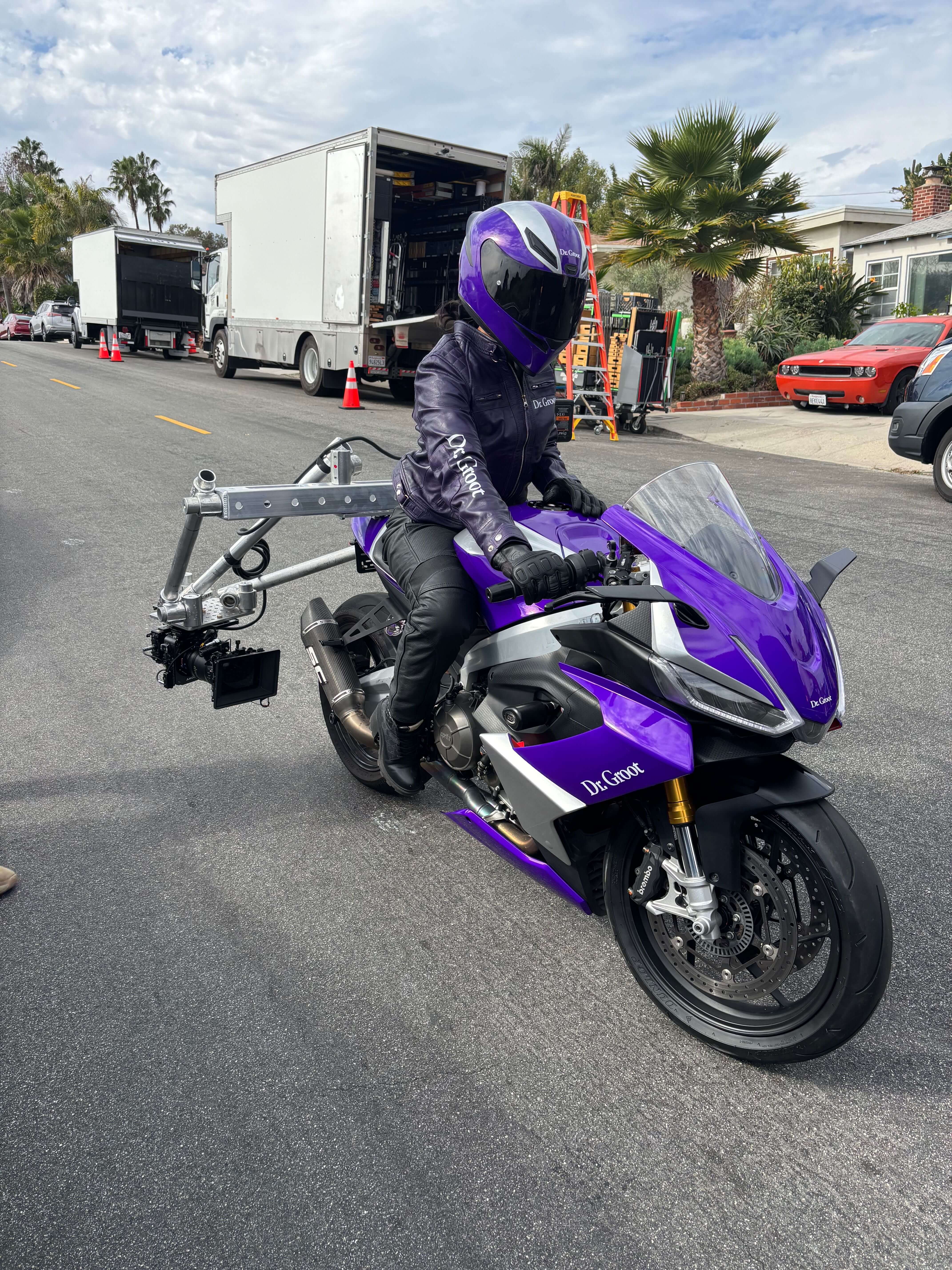 rialto camera rigged off the side of streetbike