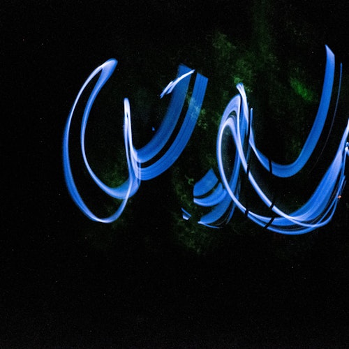 Glow sticks at a karaoke party