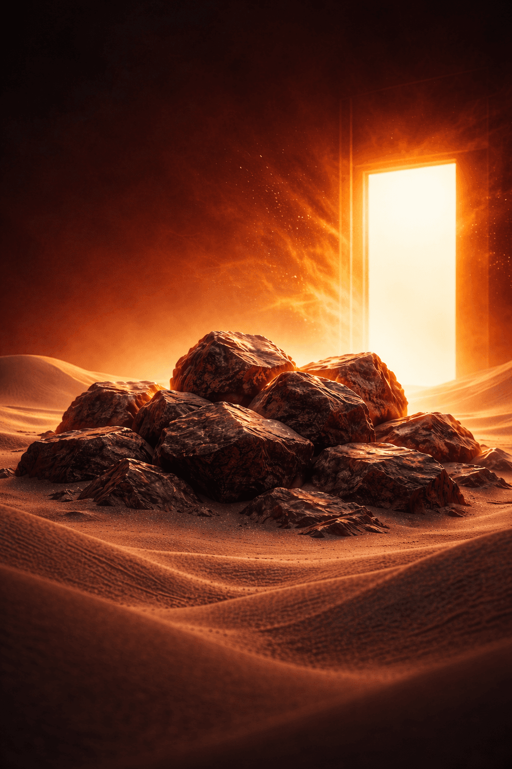 orange red stones background