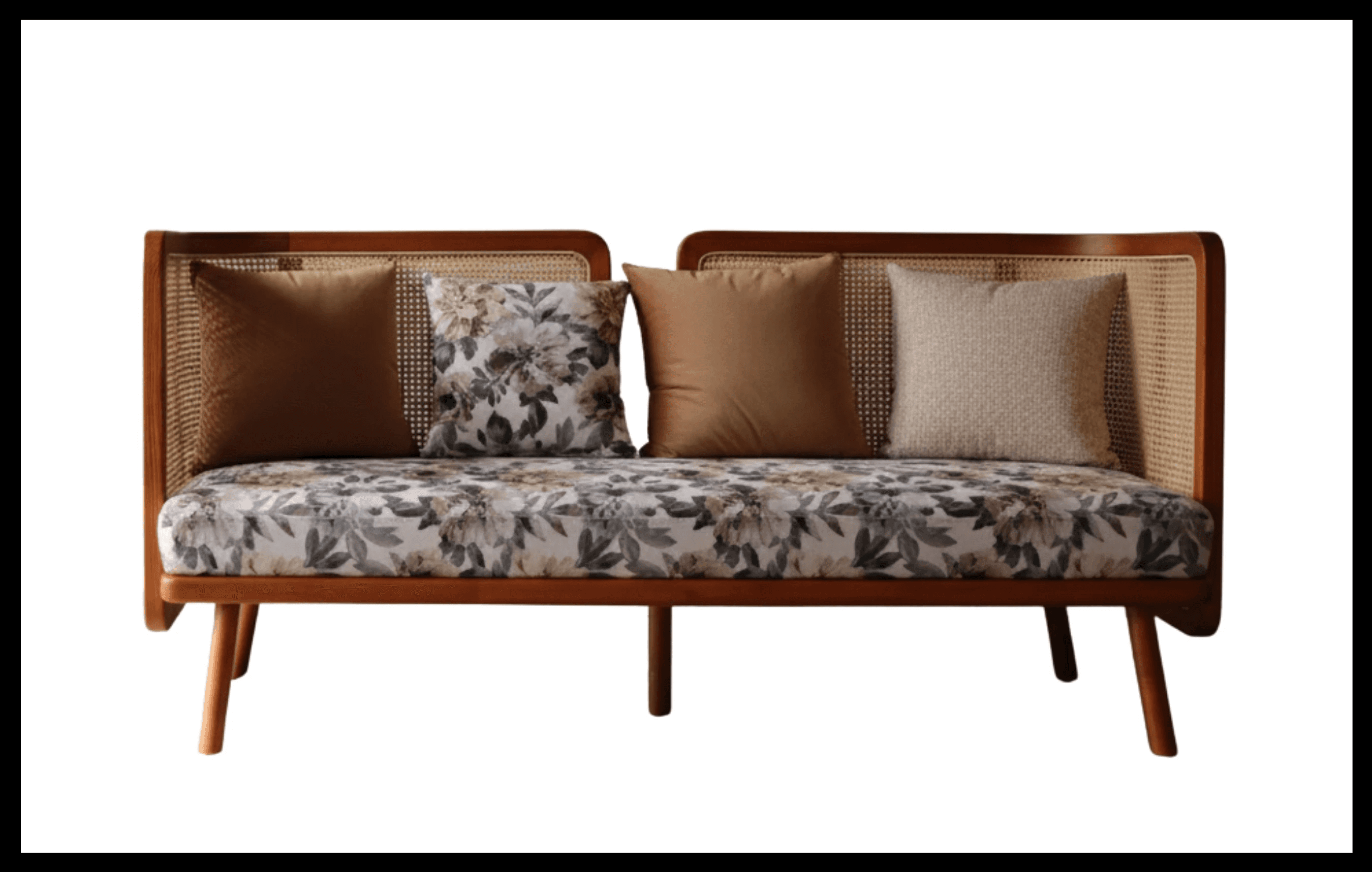 Plum velvet 3-seater with channel tufting and gold-toned legs.