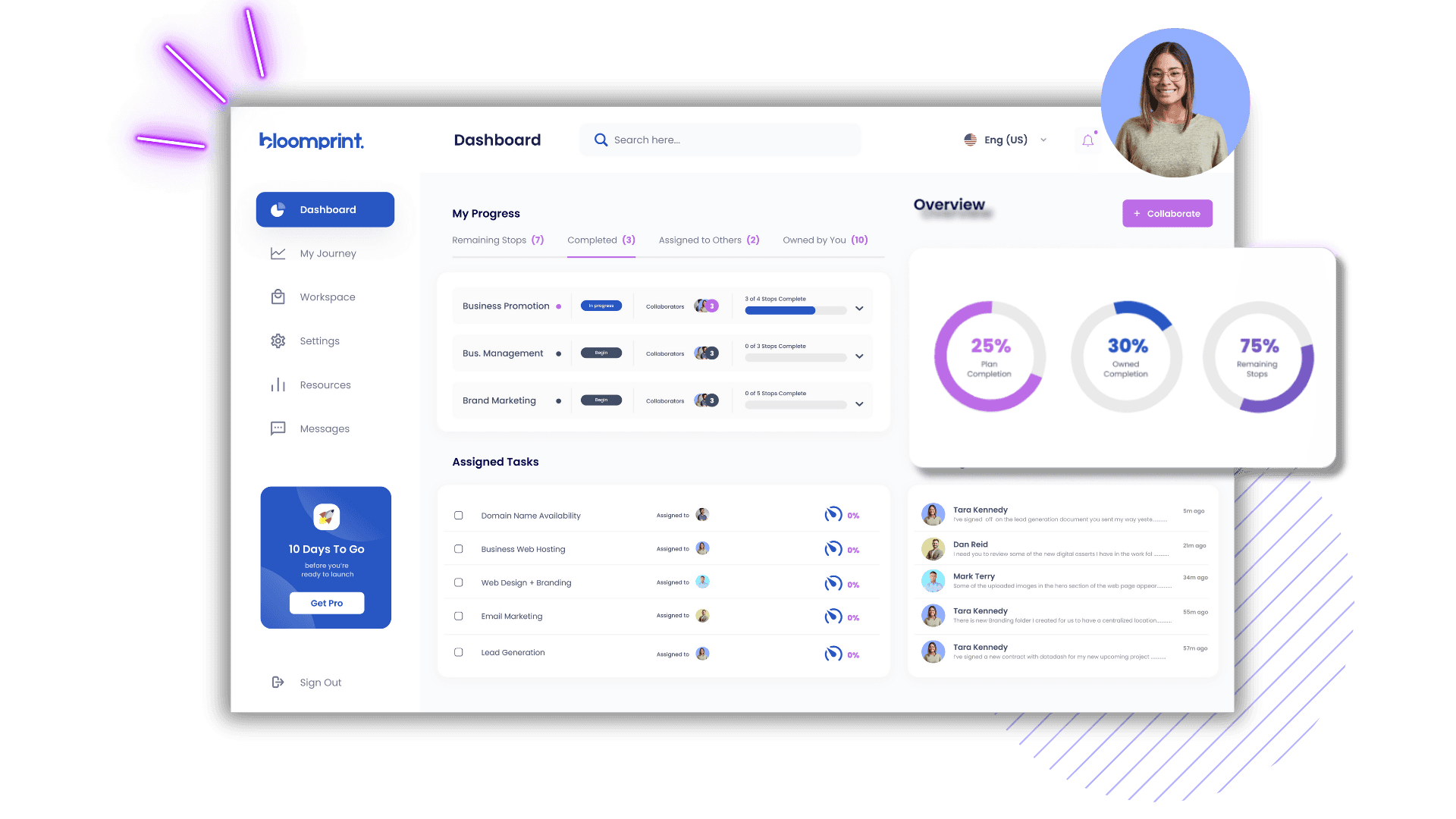 Graphic showing a composition of the app widgets/UI elements