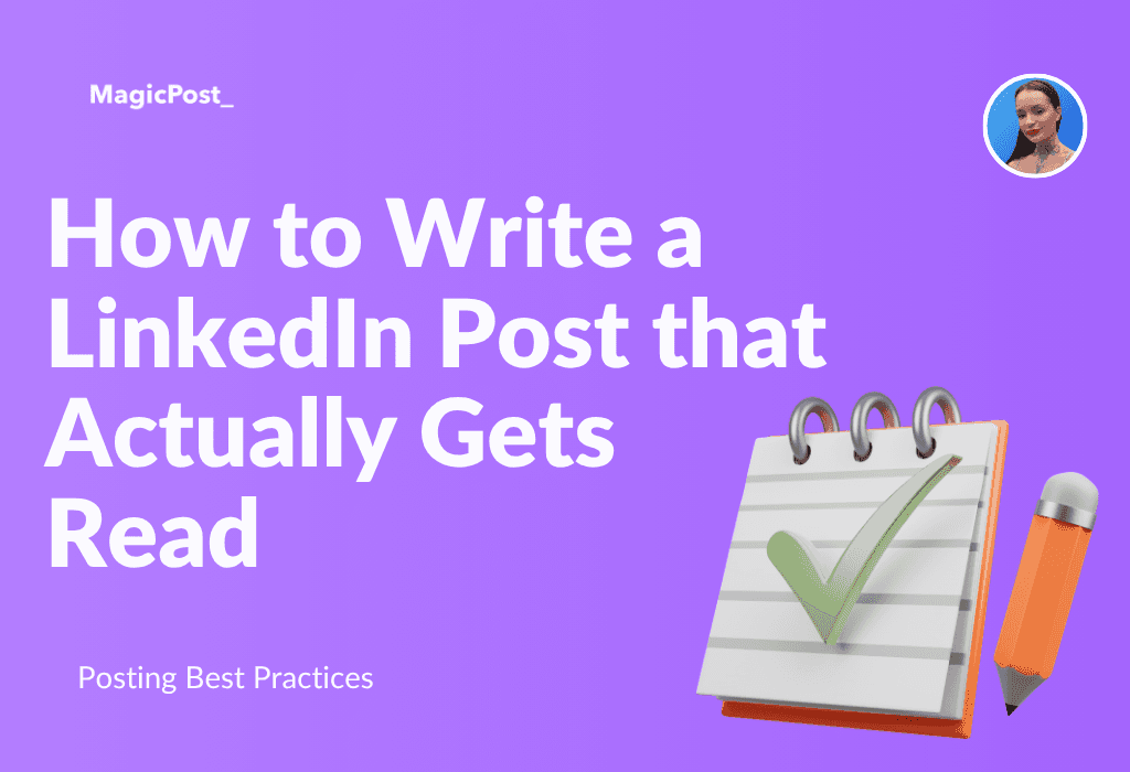 How to write a LinkedIn post step by step banner