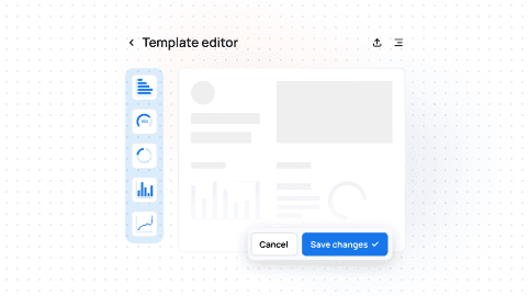 Image showing how you see every change you made on a preview canvas
