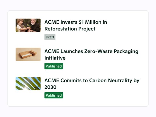 List of press releases