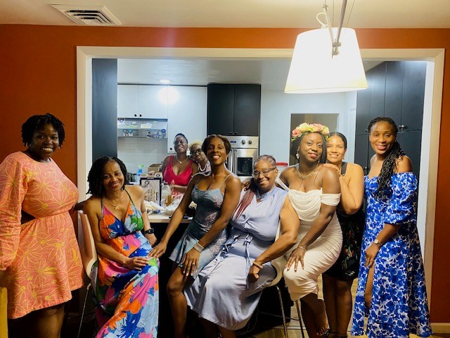 Photo from Ama’s shower where the first Soaring Sister Circle was held