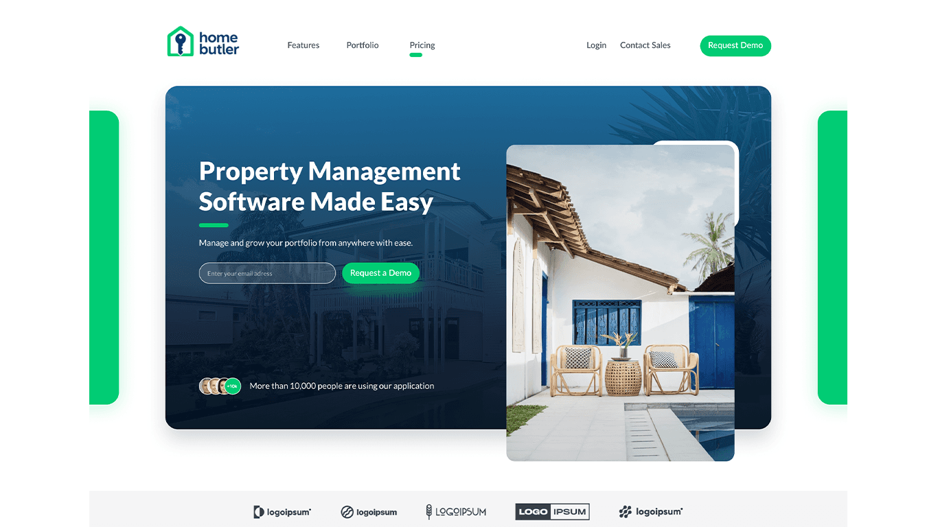 Website and UI UX design for property management SaaS startup - Mercury Design